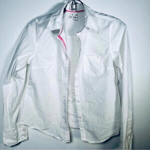 At Last White Classic Button Down Shirt
